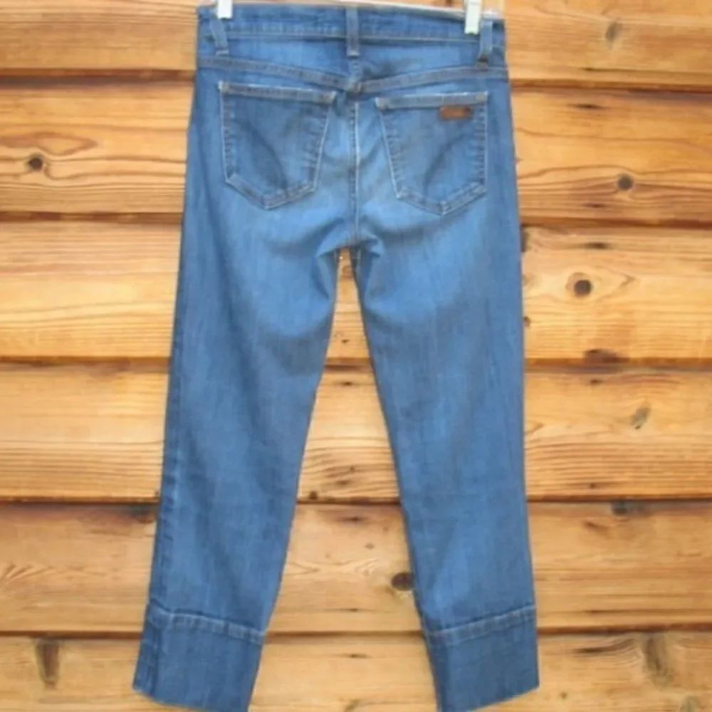 Blue Mid Rise Cropped Jeans - Picture 5 of 7